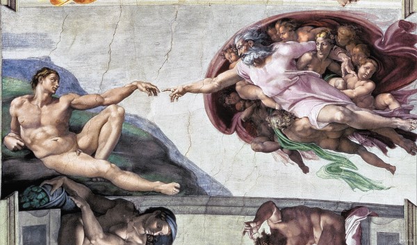미켈란젤로, 천지창조, 프레스코, 4,120×1320cm, 1508~1512, 로마 바티칸궁전 소장