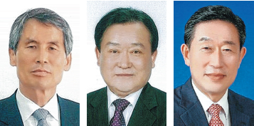 왼쪽부터 김석기, 권오영, 박흥수