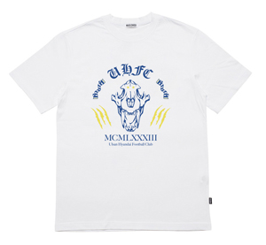 울산현대축구단이 축구 문화 브랜드 NIVELCRACK과 합작 제작한 티셔츠(화이트).