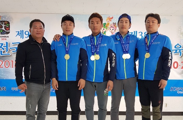 제99회 전국체전 6일차 사격 스키트-단체에서 북구청(강현석, 박승석, 조민기, 황정수)이 금메달을 획득했다.