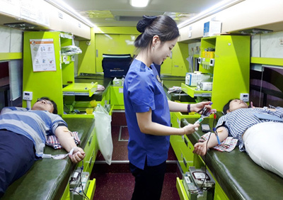 울산강북교육지원청이 지난 18일 생명나눔 실천을 위한 사랑의 헌혈 활동을 실시했다.