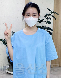 지난 2월 울산과학대학교 간호학과를 졸업한 이혜민(여·24세) 씨가  대구 수성구보건소에서 의료자원봉사에 나섰다.