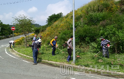 현곡면 나원1리 주민 70여 명은 자발적으로 참여해 마을 주변 곳곳에서 환경 정비활동을 펼쳤다. 경주시 제공