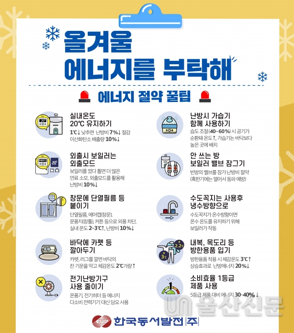 한국동서발전의 '올겨울 에너지를 부탁해' 캠페인. 동서발전 제공