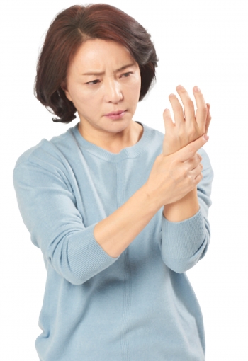 방아쇠수지의 가장 흔한 증상은 마찰이 생기는 부위에 통증이 발생하는 것이다. 출처 아이클릭아트