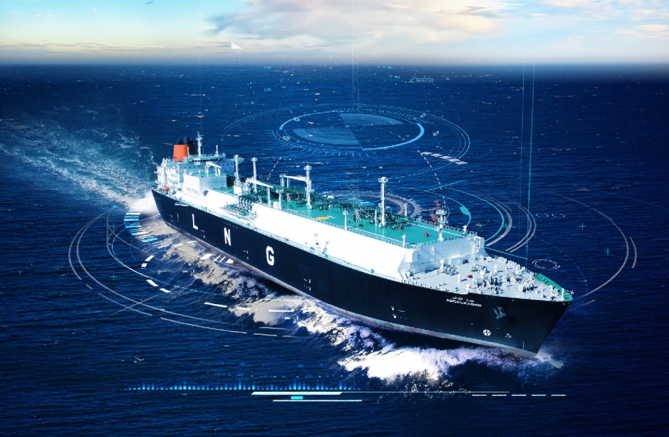 한국조선해양 선박 디지털 기술 콘셉트 이미지. 한국조선해양 제공