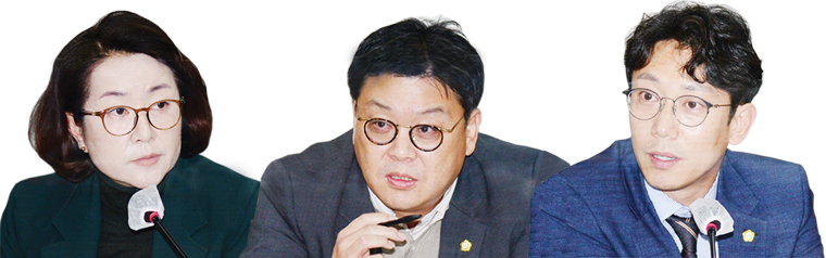 왼쪽부터 홍영진, 박경흠, 정재환 중구의원.