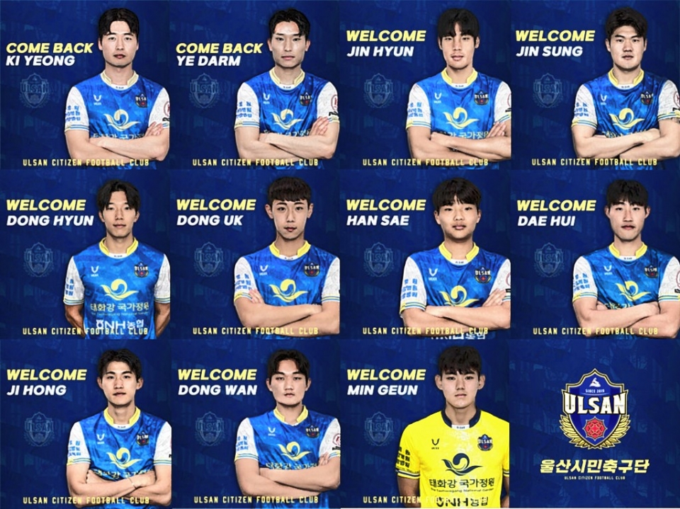 K3리그 울산시민축구단이 2023시즌을 위한 선수 보강을 마쳤다. 울산시민축구단 제공