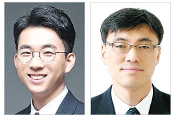 UNIST 에너지화학공학과 이현욱(왼쪽)와 정경민 교수.