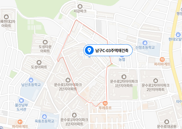 남구 신정동 C-03 주택재건축 정비사업 부지. 네이버 지도 캡처