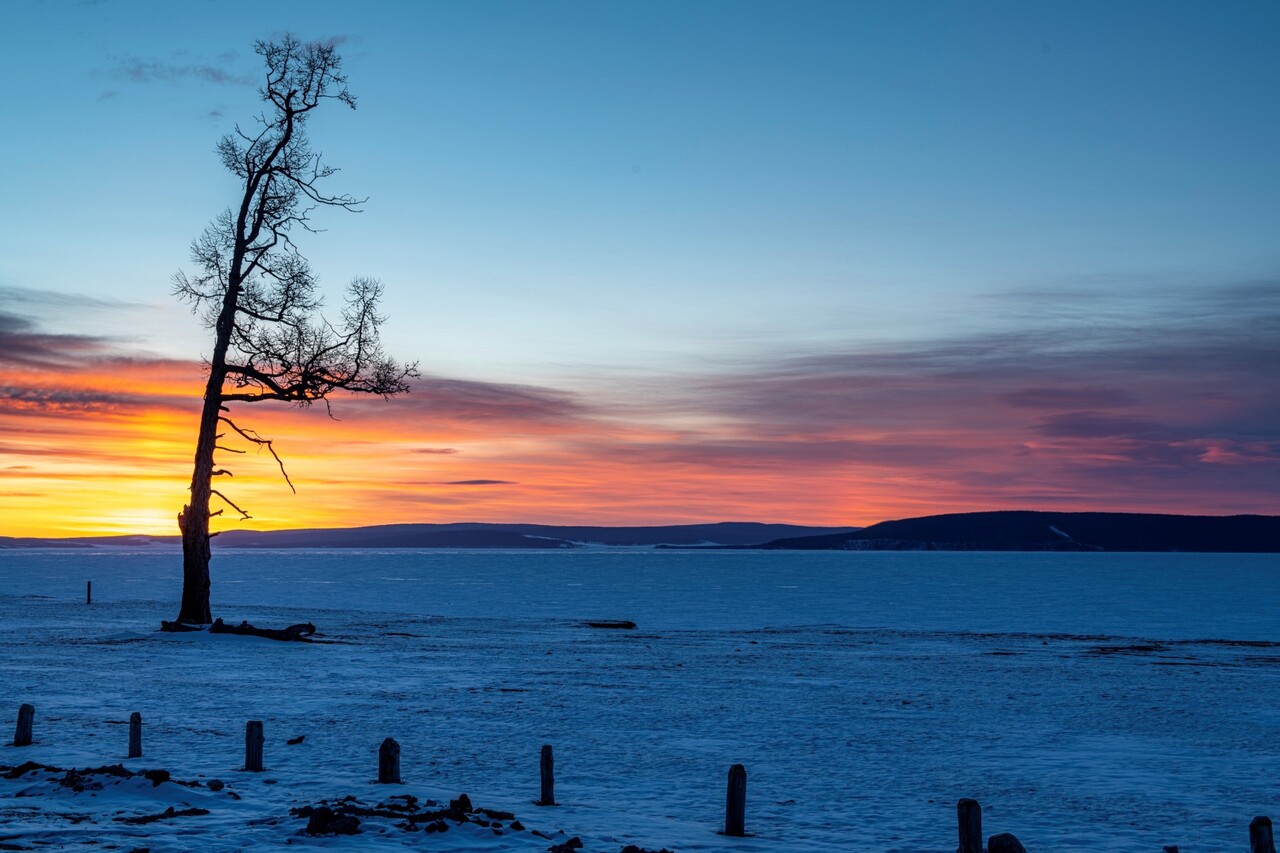 홉스골호수의 여명. ⓒ이상원