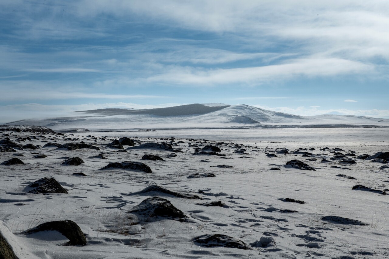 몽골 고원의 설경. ⓒ이상원