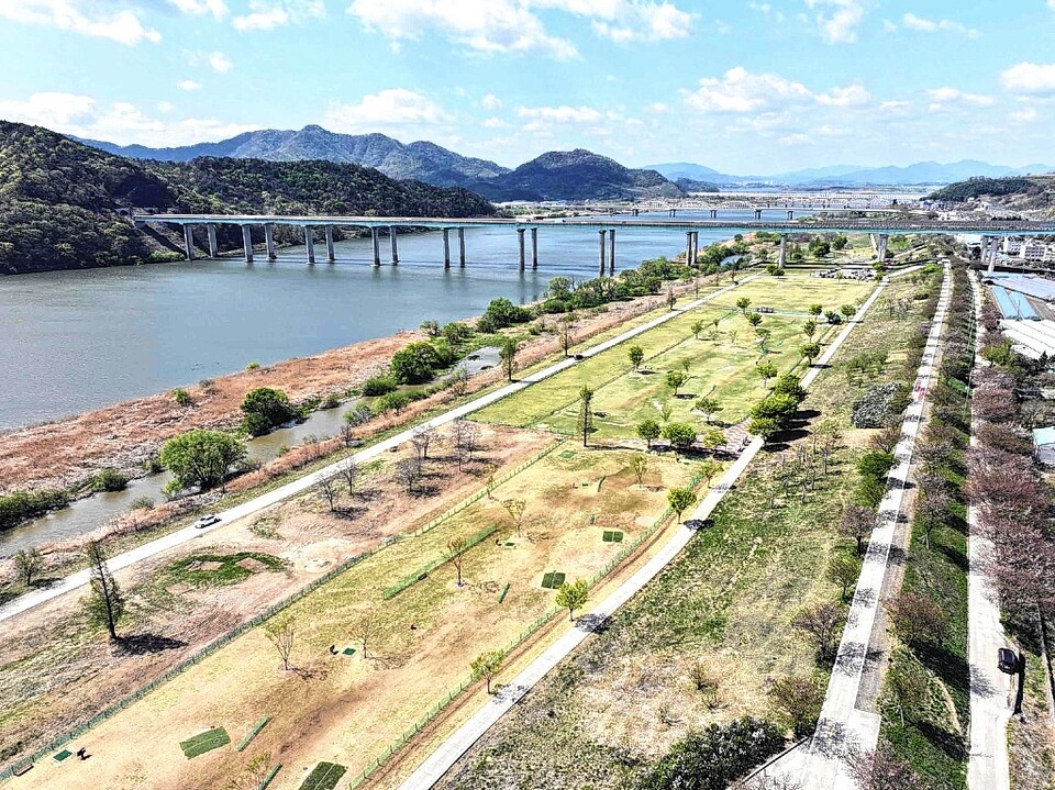 밀양시 하남 파크골프장 전경. 밀양시 제공