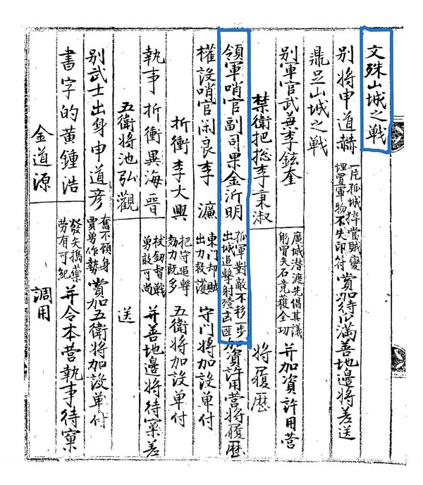'김기명은 적을 맞아 한발짝도 움직이지 않고 성을 나와 추격해 총을 쏘아 물리쳤다'는 승정원일기의 기록. 김잠출 제공<br>