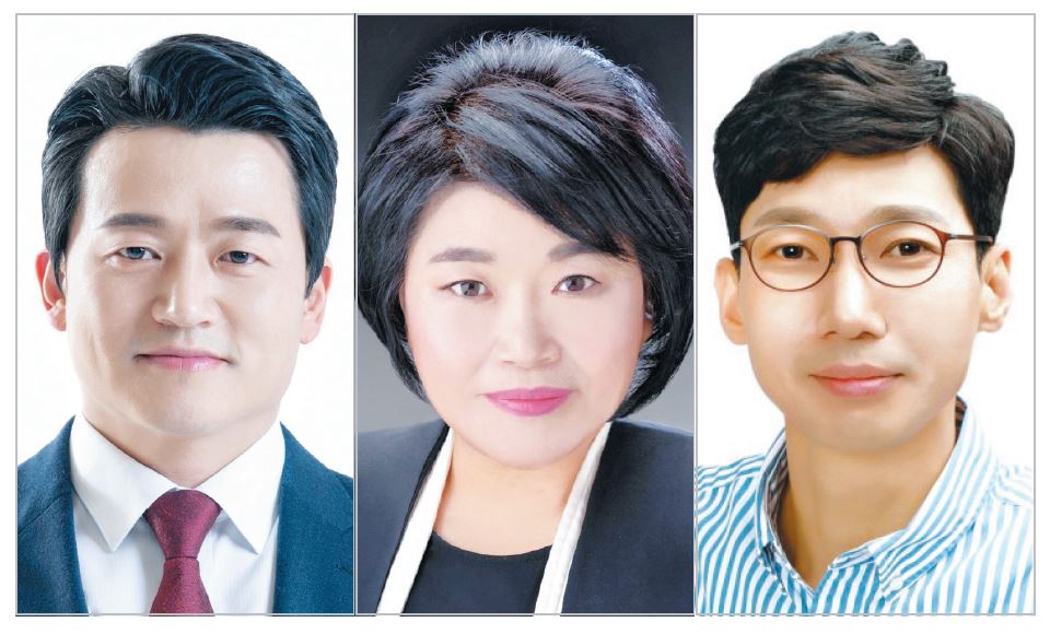 왼쪽부터 문기호, 강혜순, 안영호 의원.