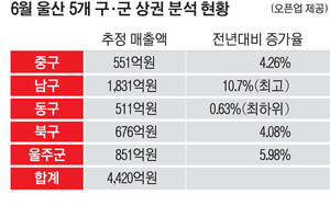 6월 울산 소비 4420억원...남구지역 최다 매출 - 뉴스 썸네일 이미지